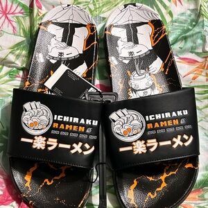 Black and Orange Men's Slides